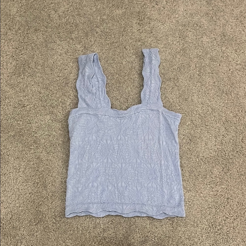 Light Blue Textured Women's Top